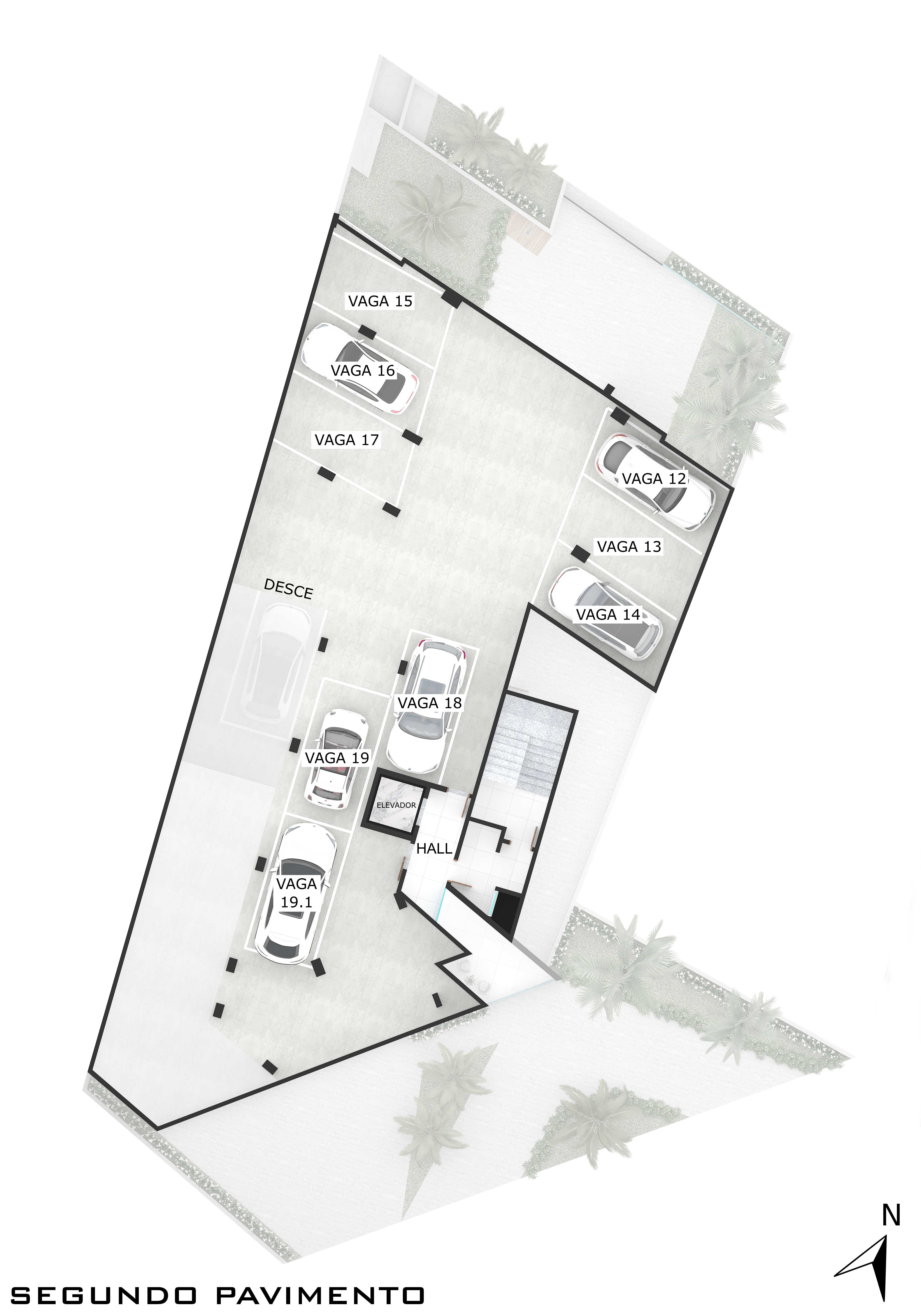 Planta - PARADISO - 02 ou 03 dormitórios - ÁPENAS 80 METROS DO MAR - À partir de R$ 760.000,00 - Sabbia Imóveis