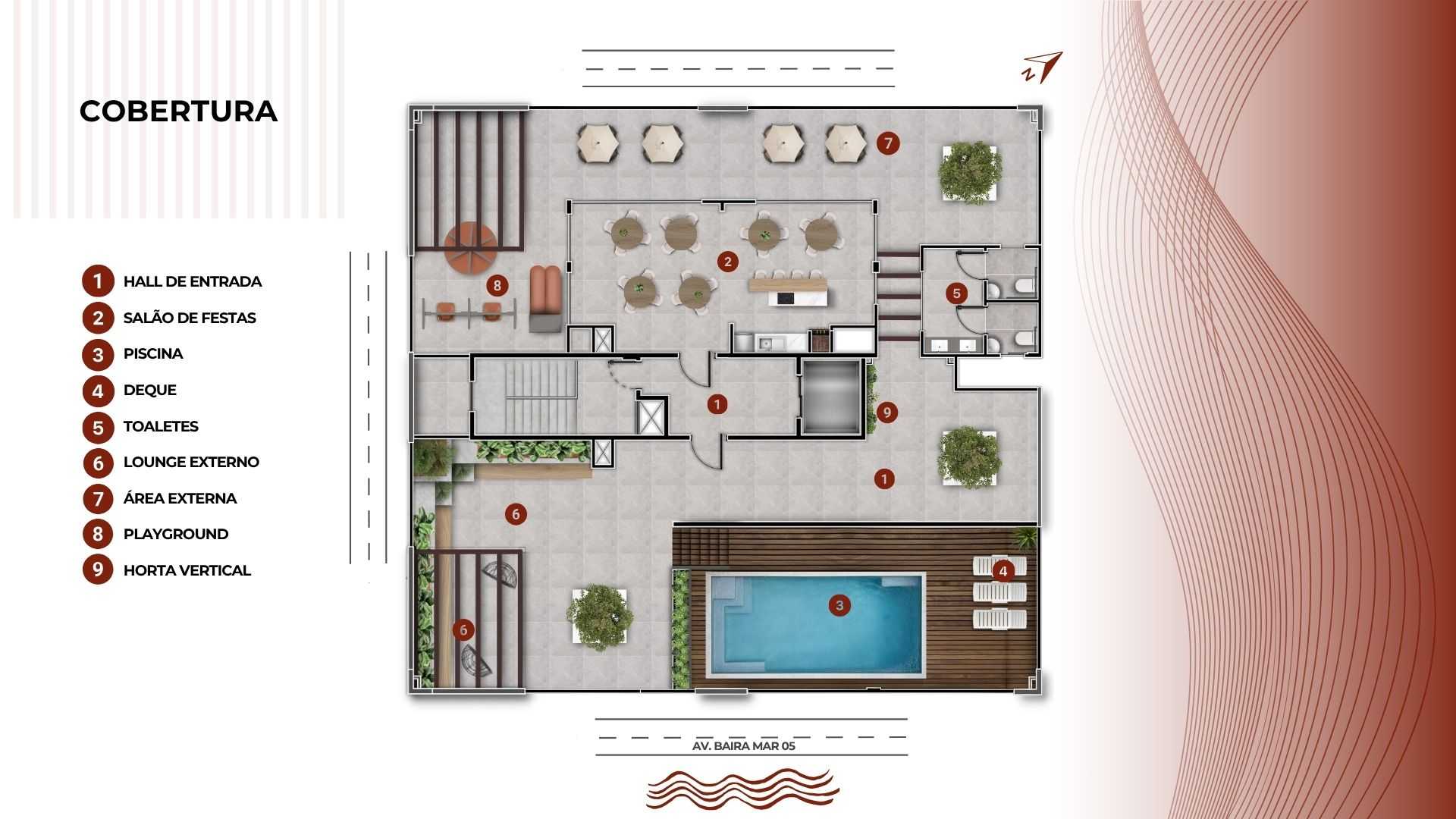 Planta - LANÇAMENTO FRENTE MAR - 03 dormitórios sendo 01 suíte - À partir de R$ 835.950,00 - Sabbia Imóveis