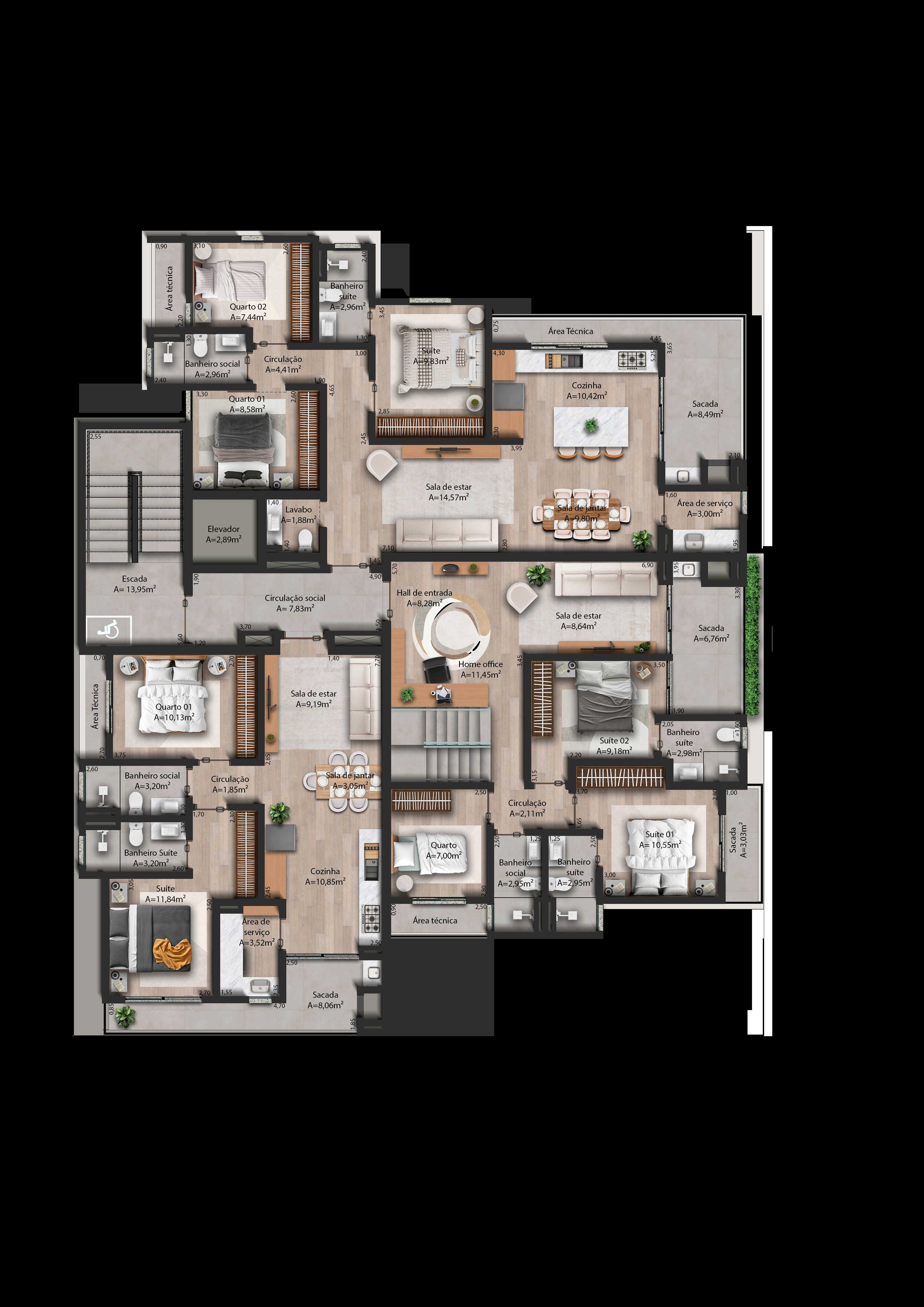 Planta - À APENAS 100 METROS DO MAR E PRÓXIMO AS LINDAS PEDRAS DE ITAPOÁ! - Sabbia Imóveis