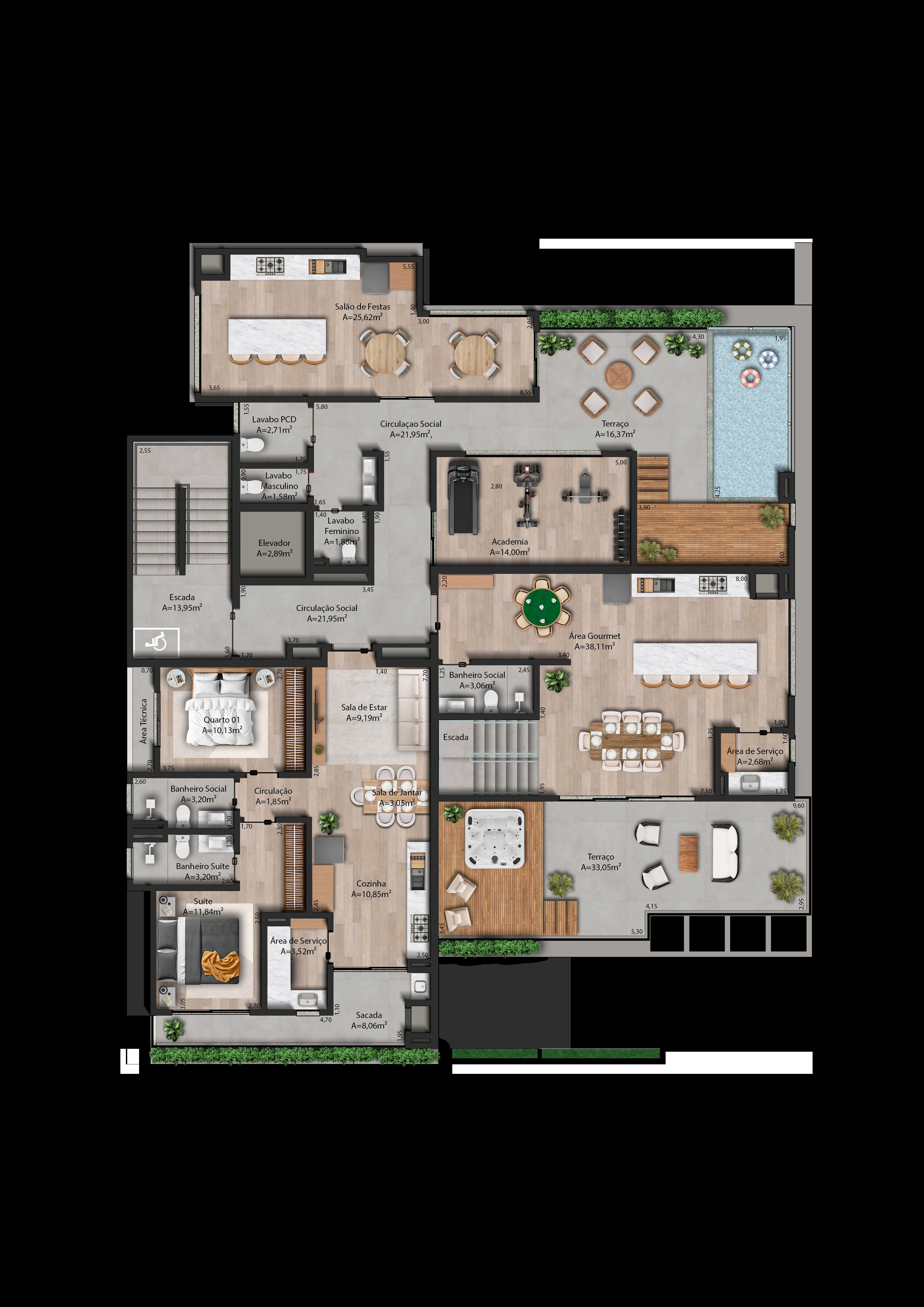 Planta - À APENAS 100 METROS DO MAR E PRÓXIMO AS LINDAS PEDRAS DE ITAPOÁ! - Sabbia Imóveis